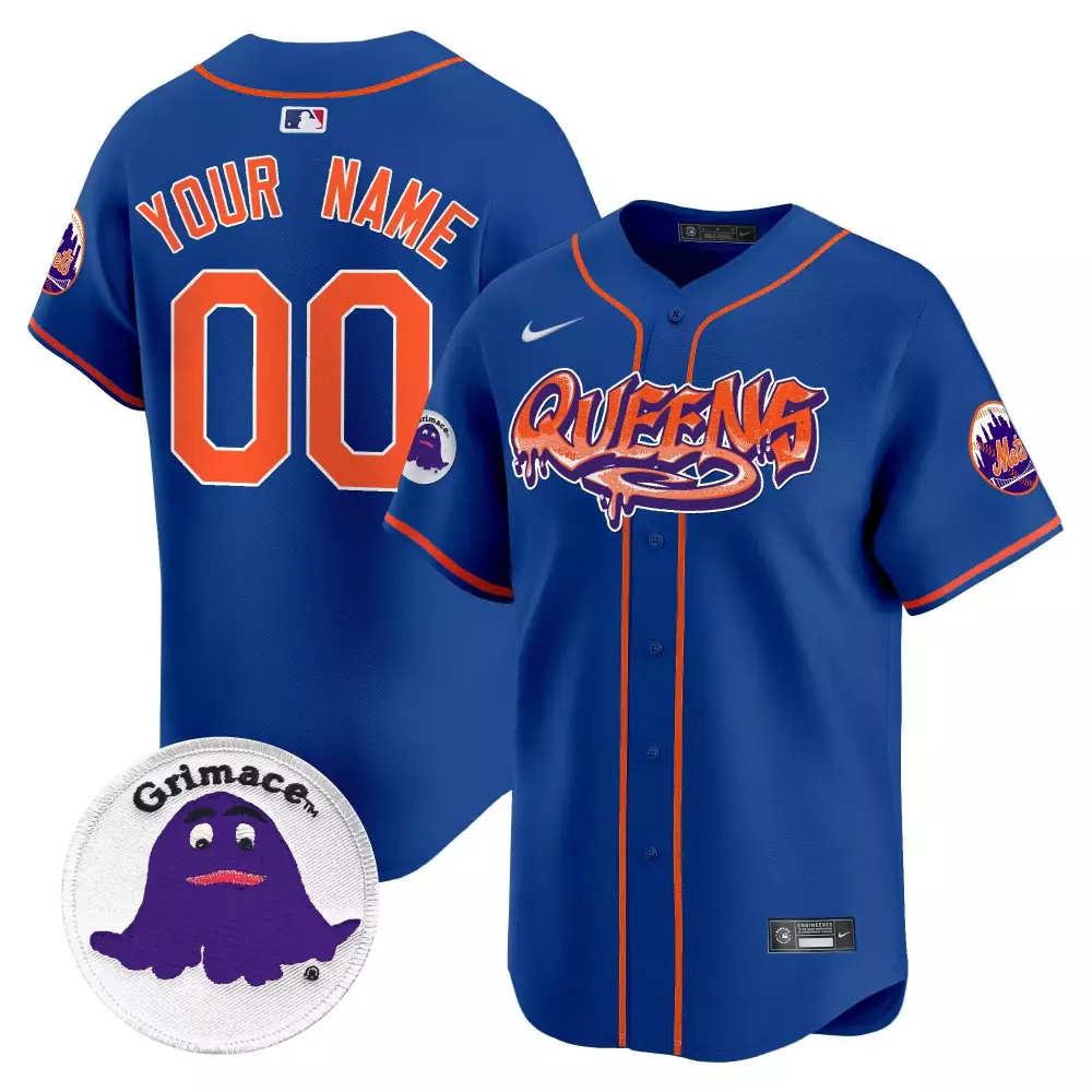 royal youth new york mets queens graffiti vapor premier limited custom jersey all stitched