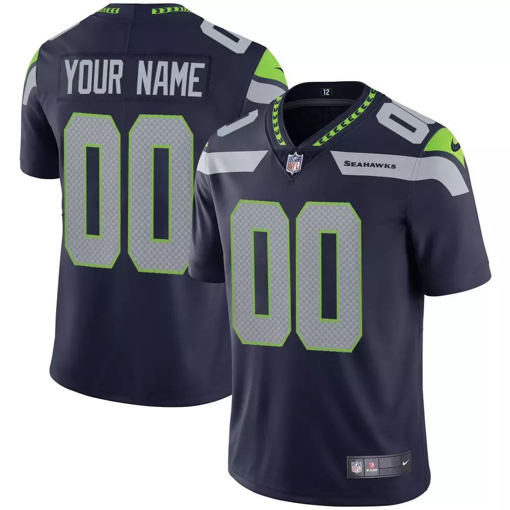 Seattle Seahawks Youth Vapor Custom Jersey | All Stitched | Game Day Outfit for Men, Women & Youth