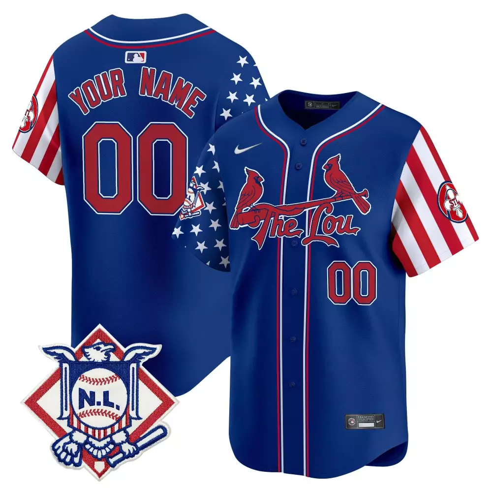 St Louis Cardinals 2024 Fourth of July Vapor Premier Limited Custom Jersey | Royal Stitched Style | Fan Gear for Youth