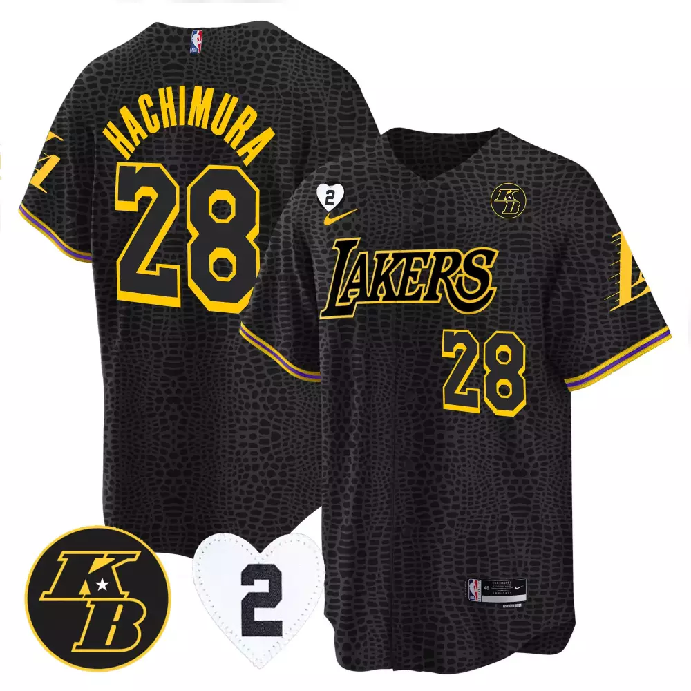 rui hachimura kobe gigi mens los angeles lakers cool base mamba jersey all stitched