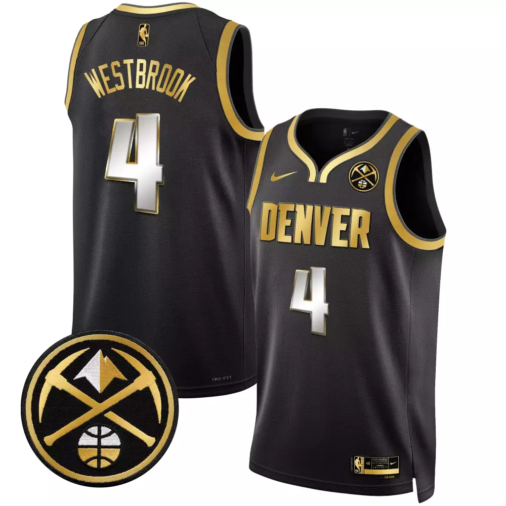 russell westbrook black limited mens denver nuggets swingman jersey all stitched