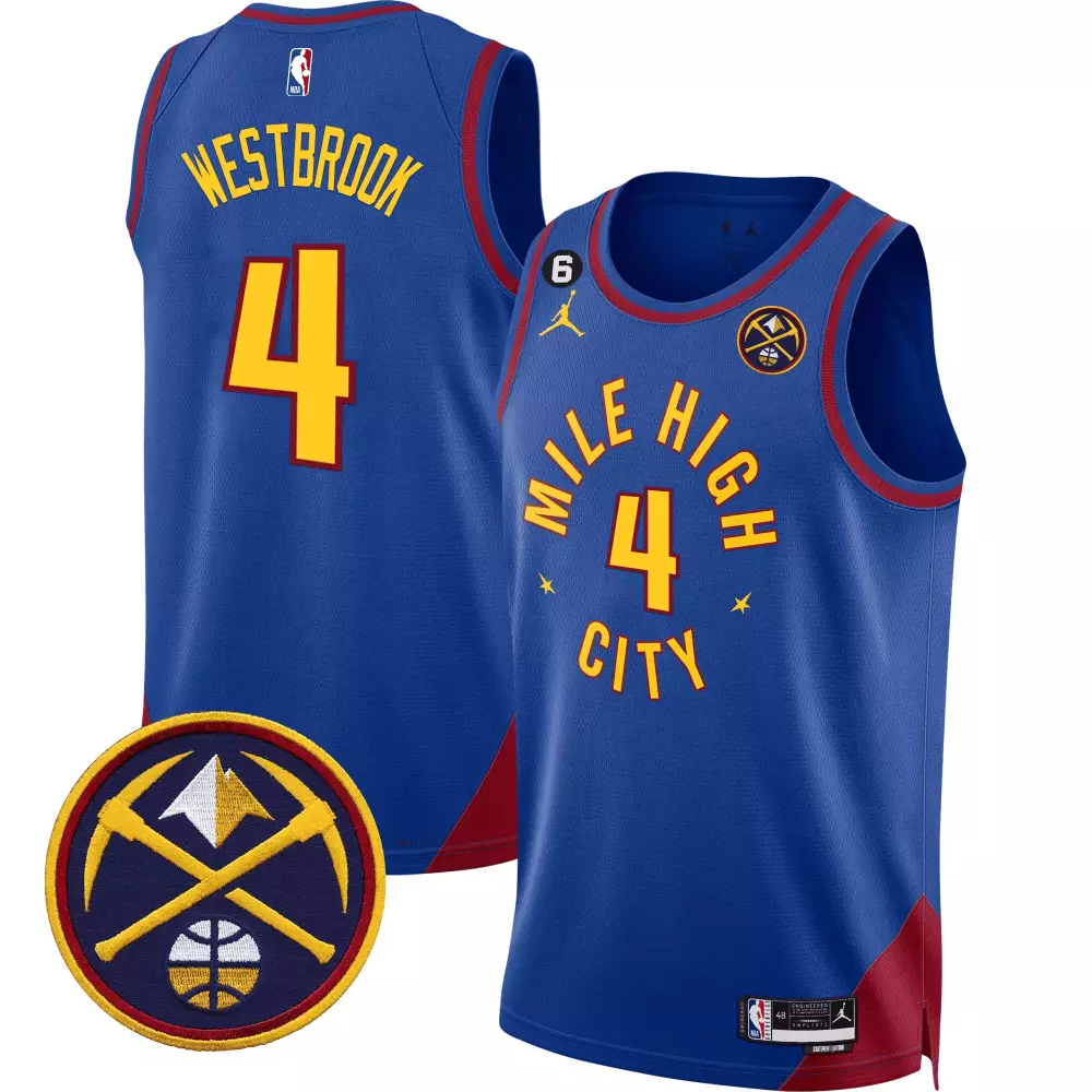 russell westbrook black limited mens denver nuggets swingman jersey all stitched