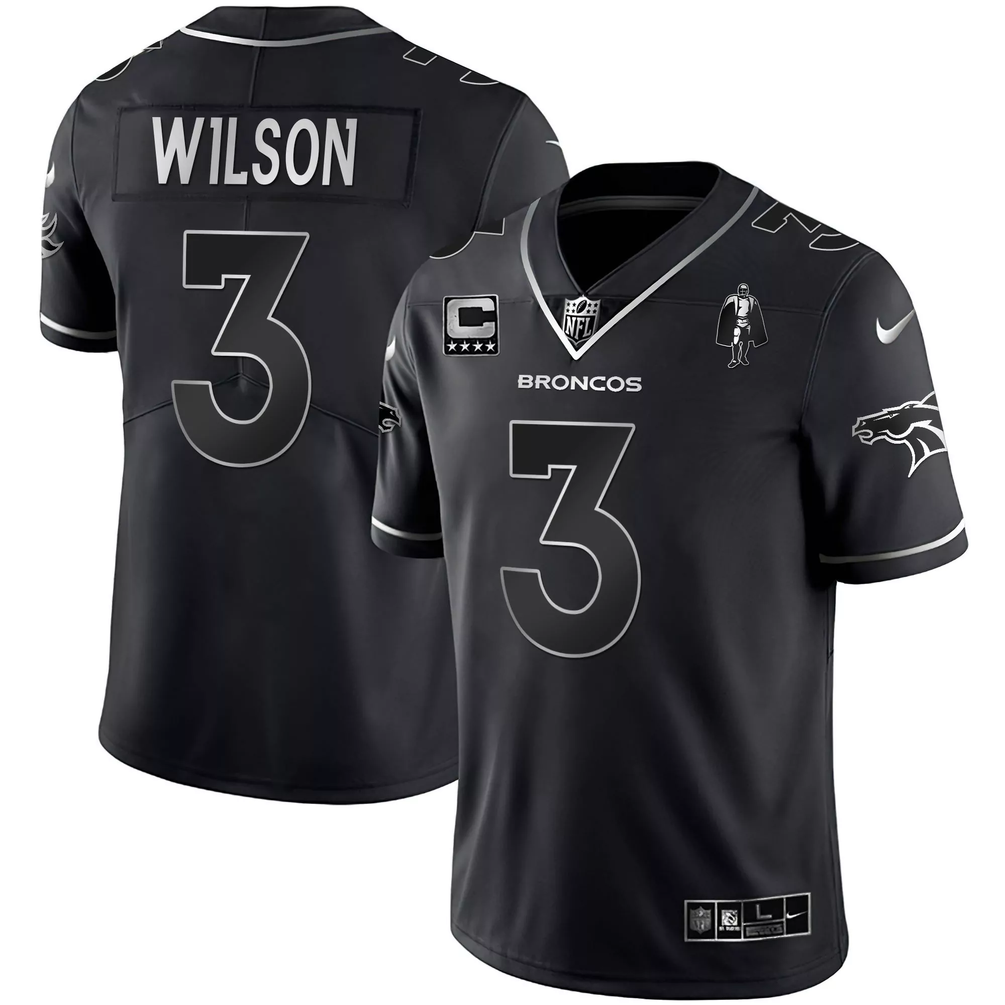 russell wilson black gold mens denver broncos gold vapor limited jersey all stitched