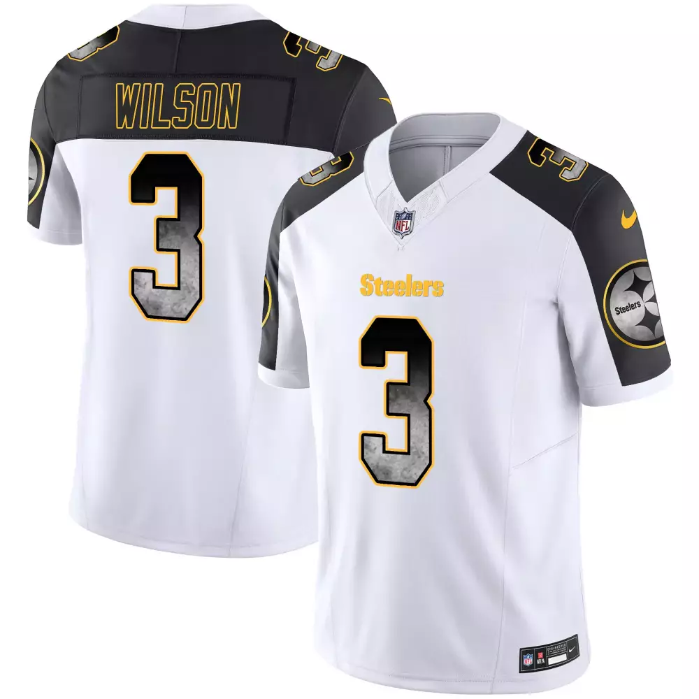 Russell Wilson Pittsburgh Steelers Arch Smoke Vapor Jersey | Inverted Men's Stitched Fan Gear | For Men, Women & Youth