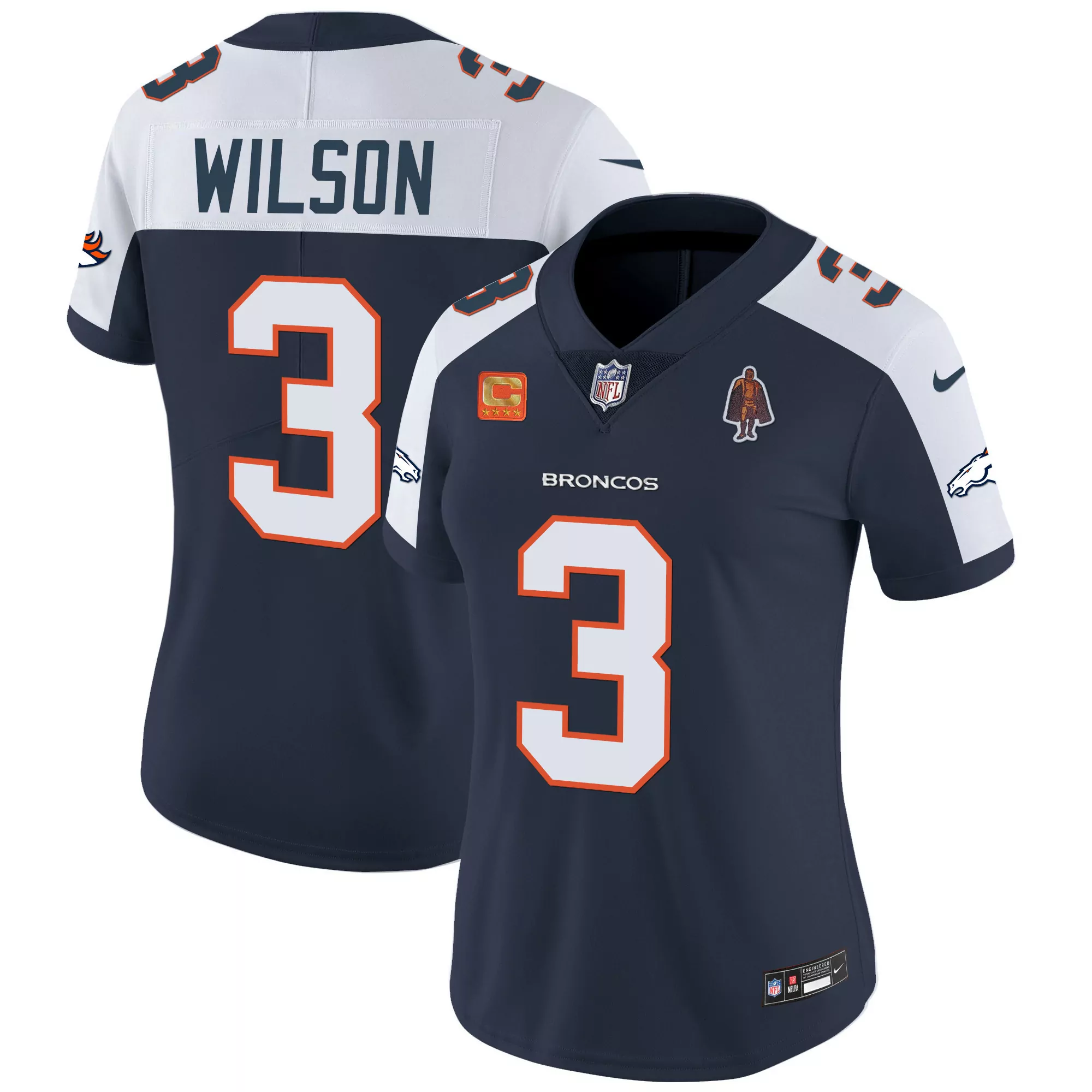 russell wilson navy alternate womens denver broncos vapor limited jersey all stitched