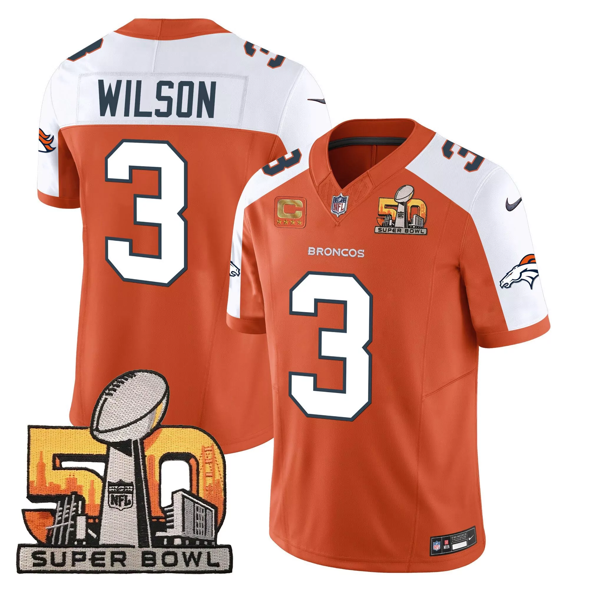 russell wilson navy womens denver broncos vapor limited jersey all stitched