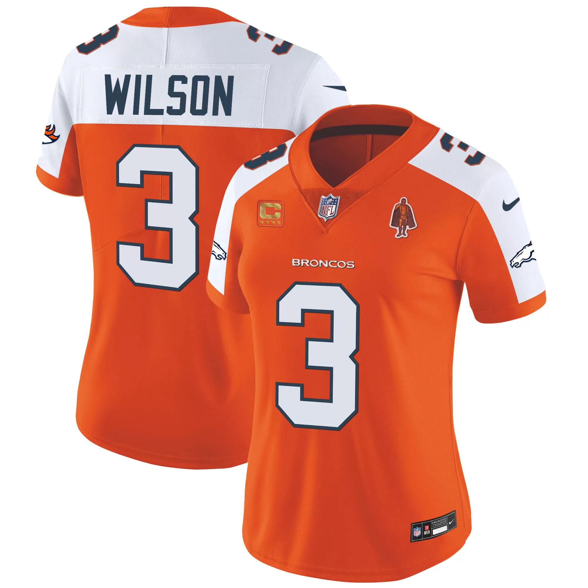 russell wilson navy womens denver broncos vapor limited jersey all stitched