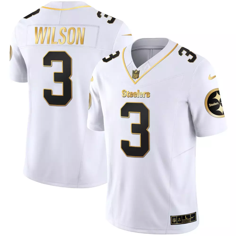 Russell Wilson Pittsburgh Steelers Men's Gold Vapor Jersey V2 | All Stitched Fan Gear for Game Day | For Men, Women & Youth