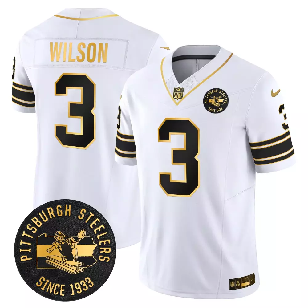 Russell Wilson Pittsburgh Steelers 1933 Throwback Gold Vapor Jersey | Limited Edition Stitched Fan Gear for Men, Women & Youth