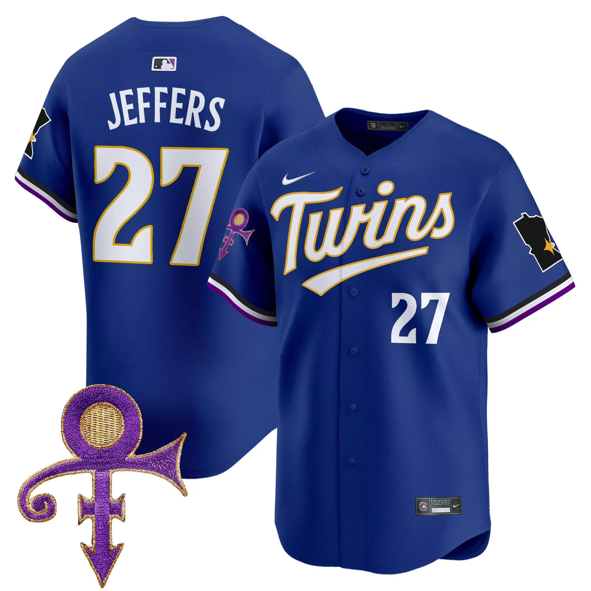 ryan jeffers red womens minnesota twins prince patch vapor premier limited jersey all stitched