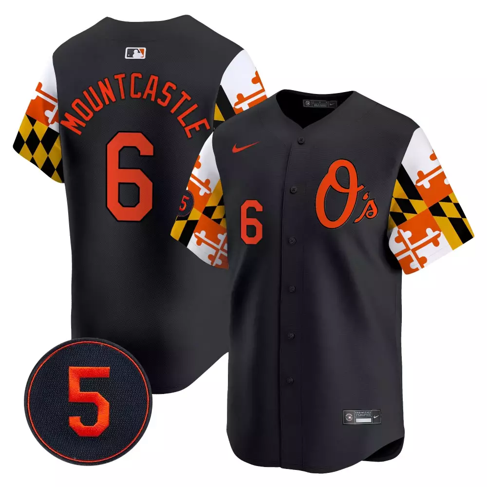 ryan mountcastle black men s baltimore orioles robinson patch vapor premier limited jersey v4 all stitched