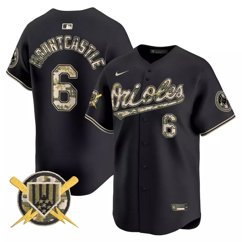 ryan mountcastle black mens baltimore orioles armed forces day vapor premier limited jersey all stitched