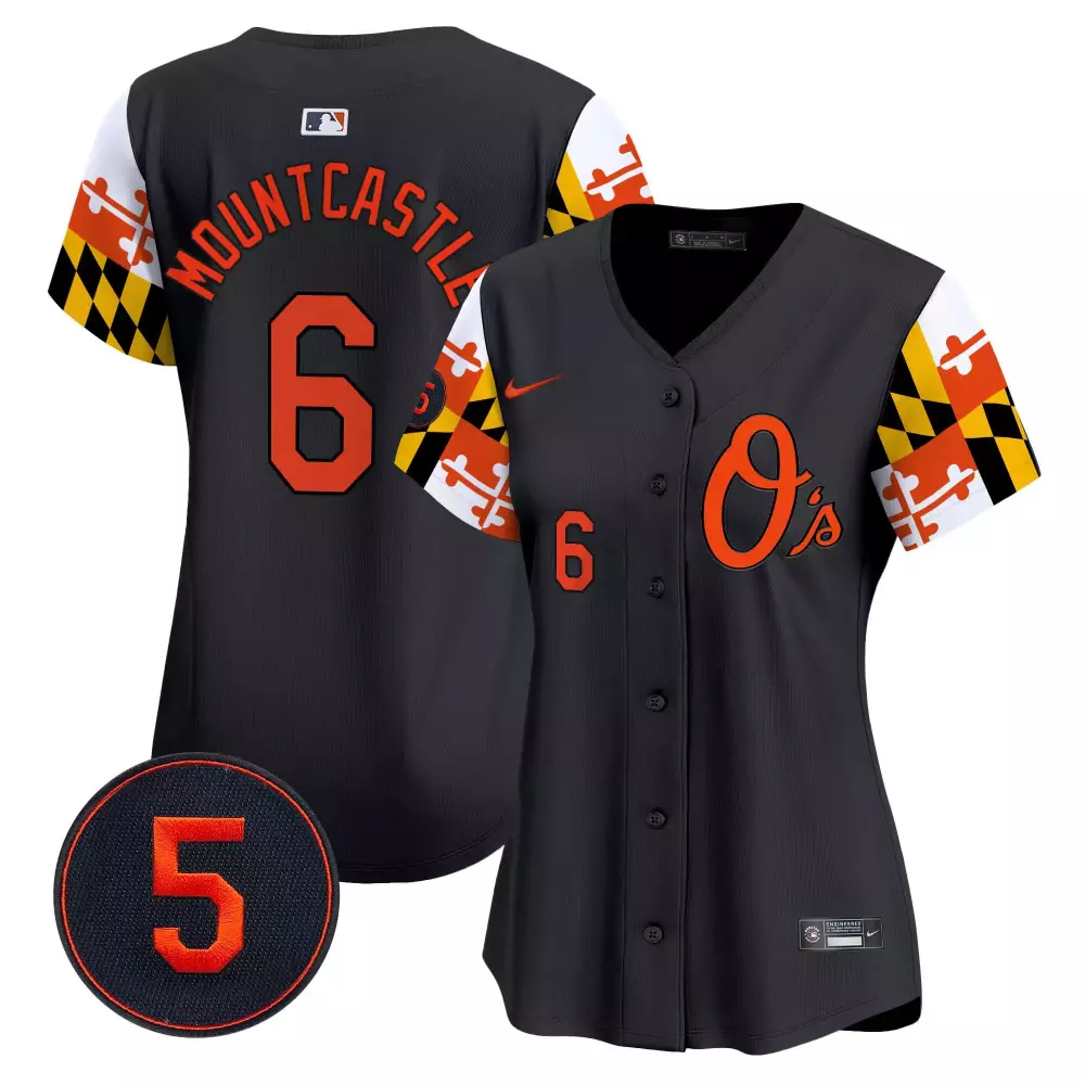 ryan mountcastle black mens baltimore orioles robinson patch vapor premier limited jersey v2 all stitched