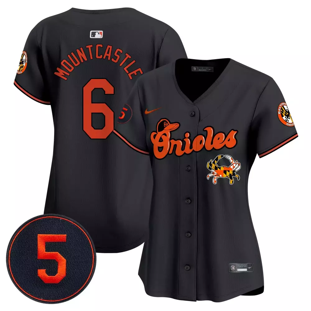ryan mountcastle black women s baltimore orioles robinson patch vapor premier limited jersey v6 all stitched