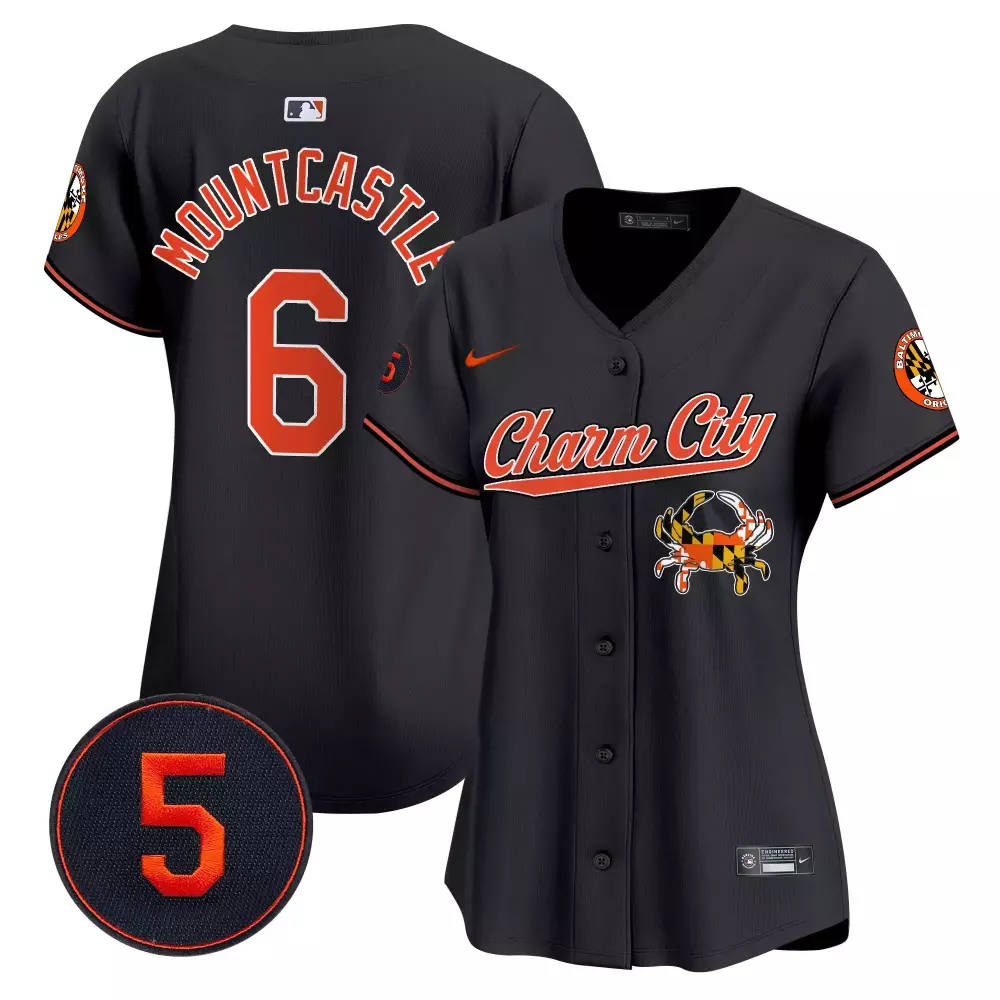 ryan mountcastle black women s baltimore orioles robinson patch vapor premier limited jersey v6 all stitched