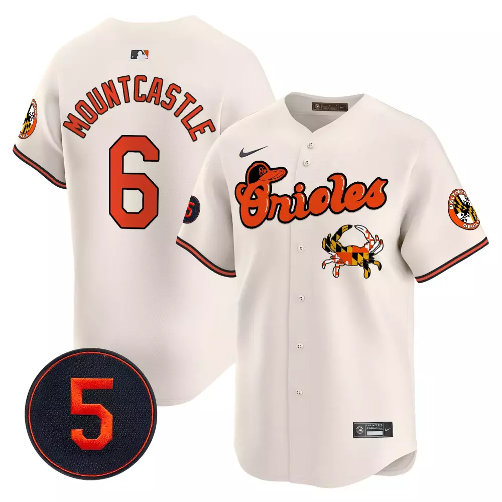ryan mountcastle cream men s baltimore orioles robinson patch vapor premier limited jersey v6 all stitched