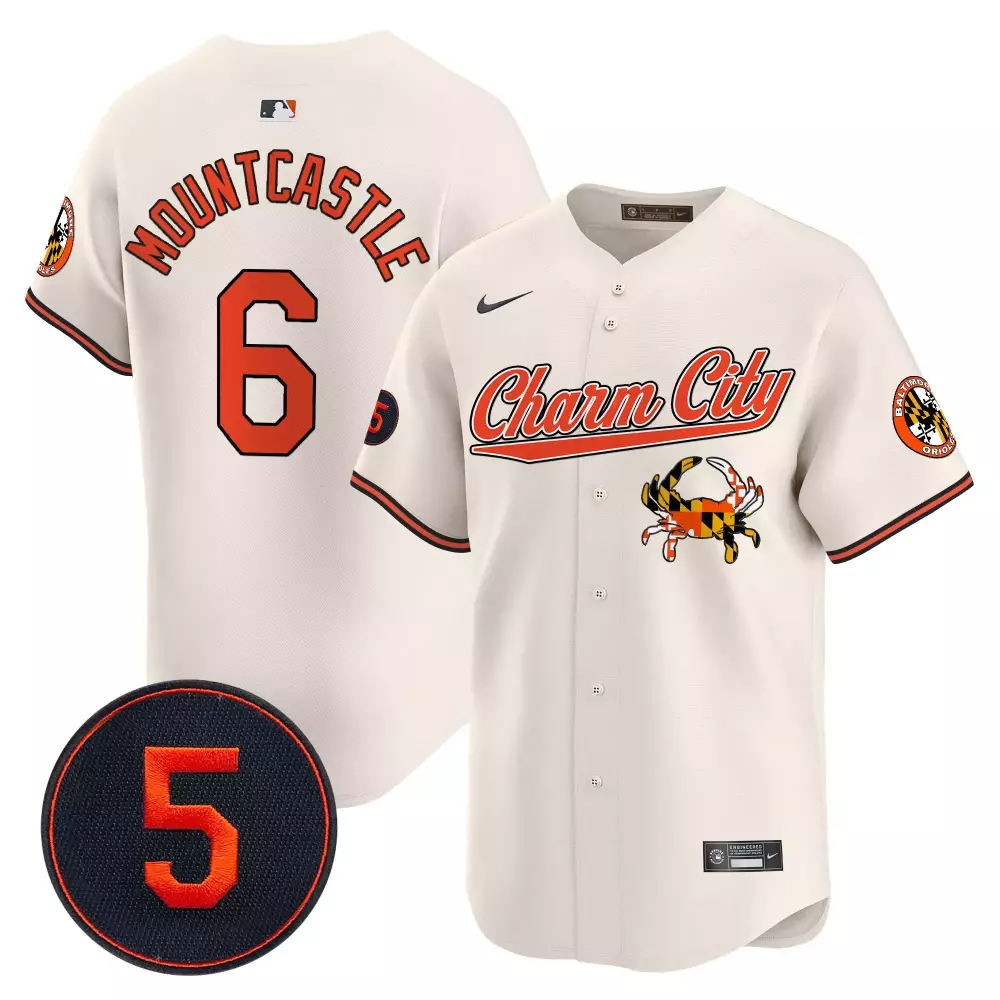 ryan mountcastle cream men s baltimore orioles robinson patch vapor premier limited jersey v6 all stitched