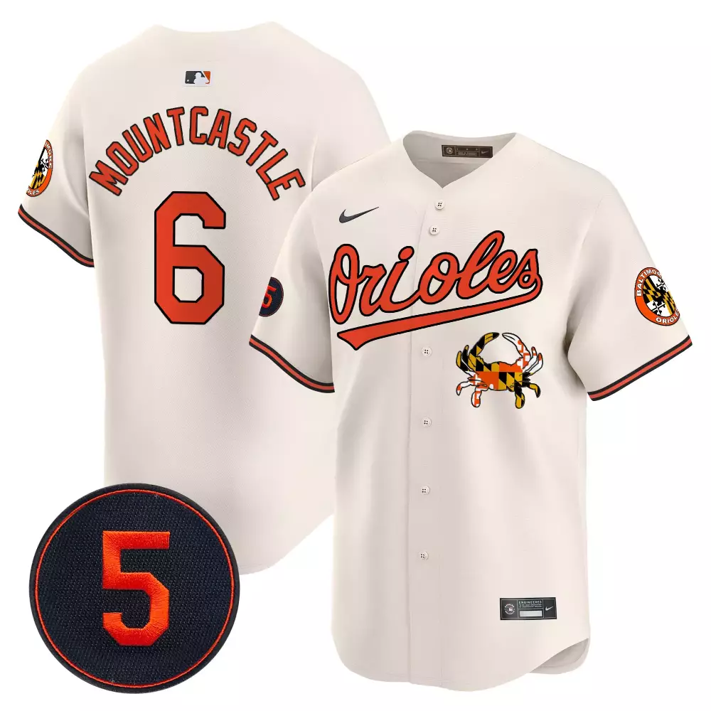 ryan mountcastle cream men s baltimore orioles robinson patch vapor premier limited jersey v6 all stitched