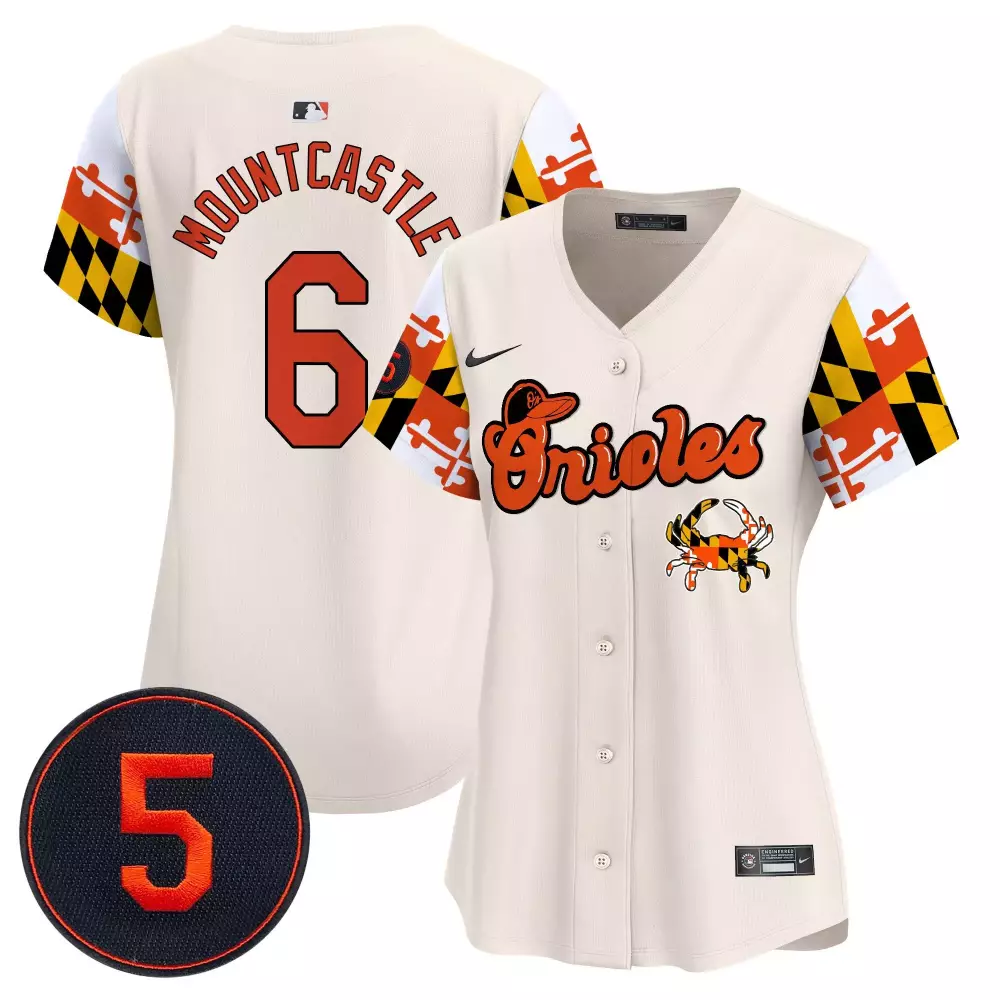 ryan mountcastle cream women s baltimore orioles robinson patch vapor premier limited jersey v7 all stitched