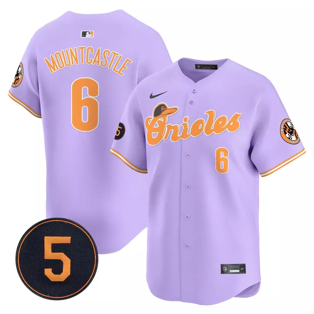 ryan mountcastle purple mens baltimore orioles 2023 gold cool jersey all stitched