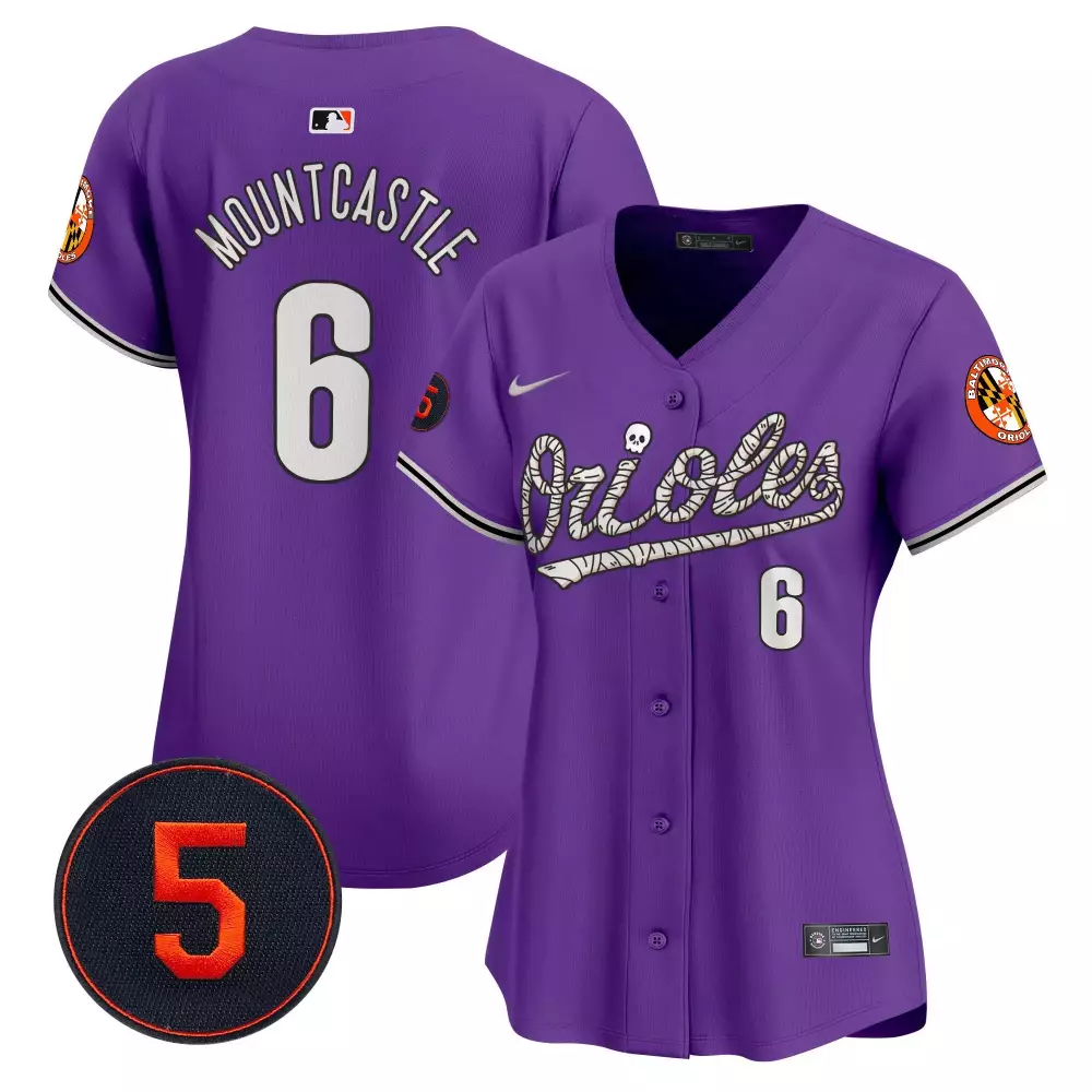 ryan mountcastle purple mens baltimore orioles 2023 gold cool jersey all stitched