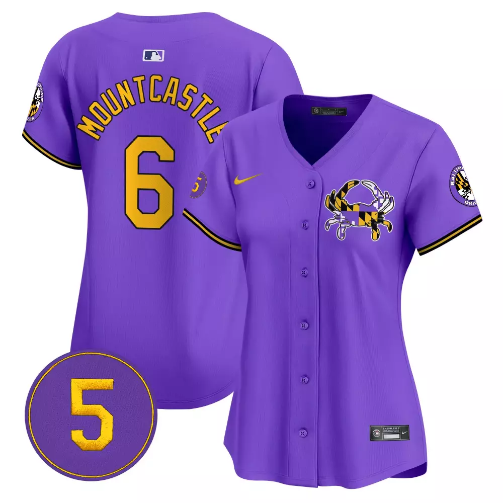 ryan mountcastle purple mens baltimore orioles 2023 gold cool jersey all stitched