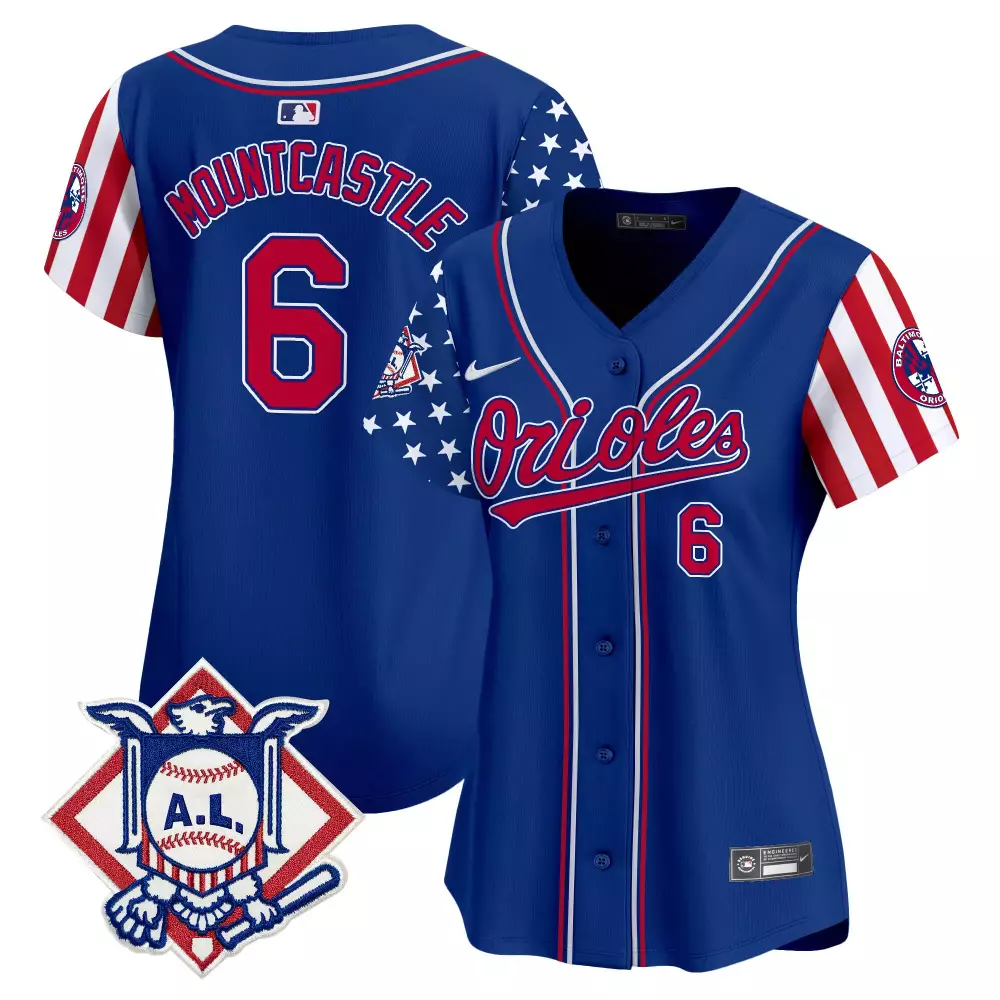 ryan mountcastle royal womens baltimore orioles 2024 fourth of july vapor premier limited jersey all stitched