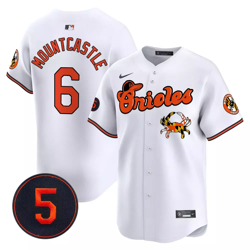 ryan mountcastle white men s baltimore orioles robinson patch vapor premier limited jersey v6 all stitched
