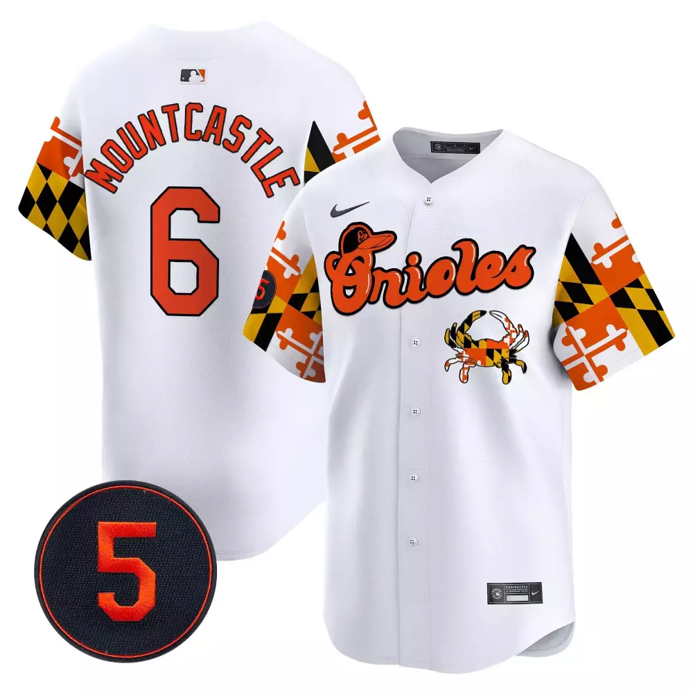ryan mountcastle white men s baltimore orioles robinson patch vapor premier limited jersey v6 all stitched