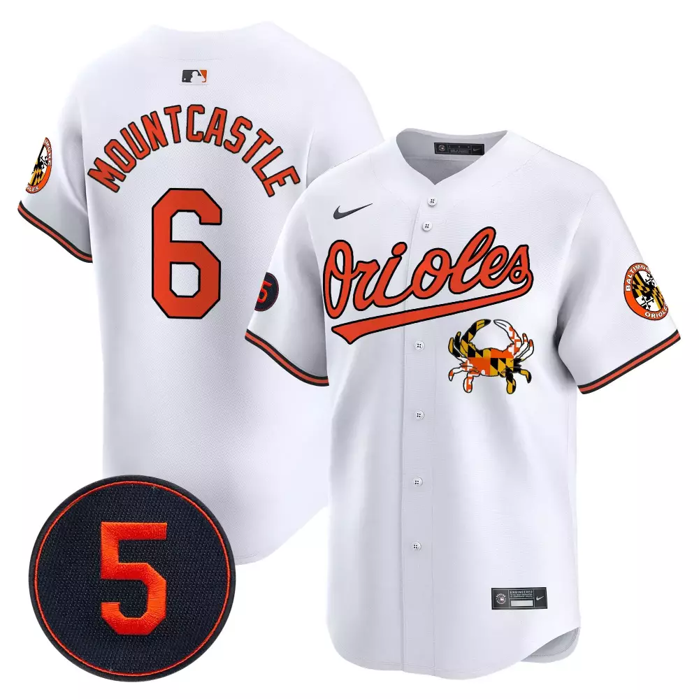 ryan mountcastle white men s baltimore orioles robinson patch vapor premier limited jersey v6 all stitched