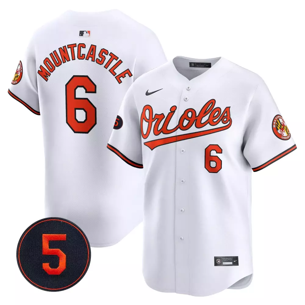 ryan mountcastle white mens baltimore orioles robinson patch vapor premier limited jersey v2 all stitched