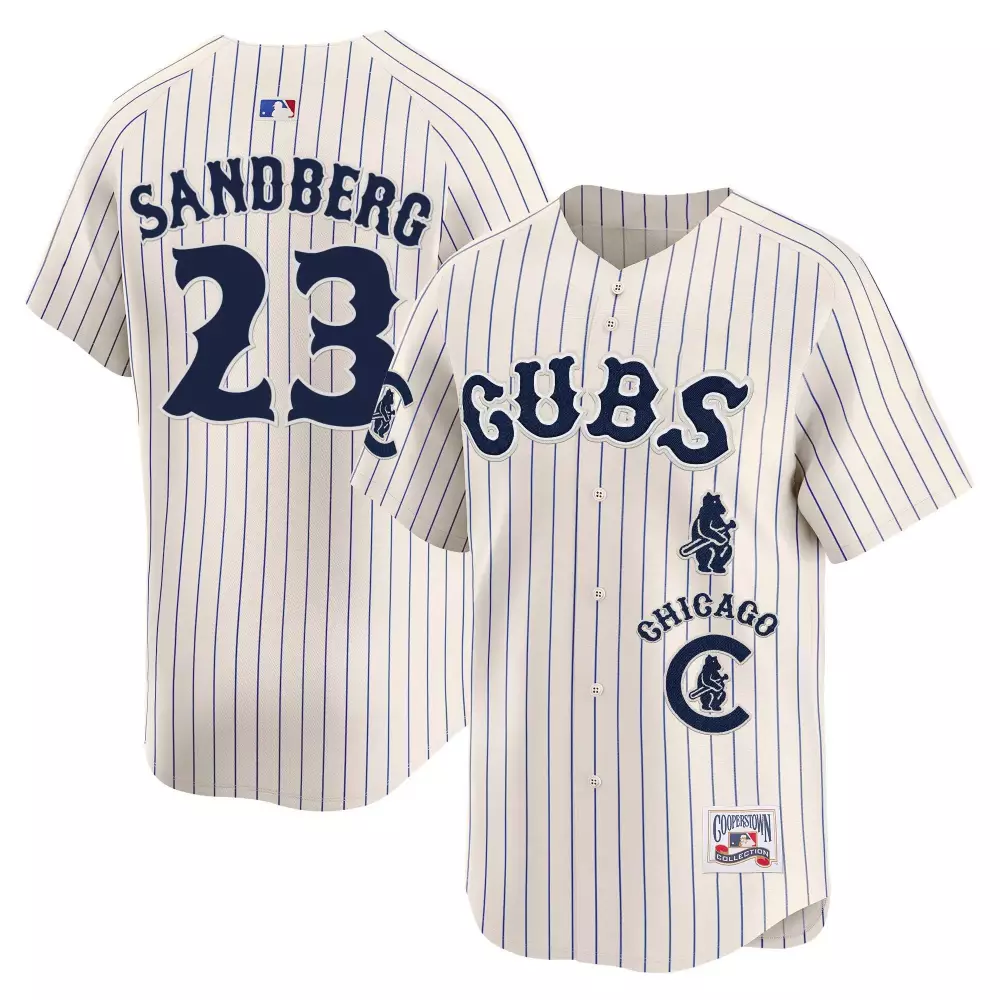 Ryne Sandberg Pinstripe Men's Cubs Special Edition Jersey | Stitched Vapor Premier Limited Edition | Fan Gear for Men, Women & Youth