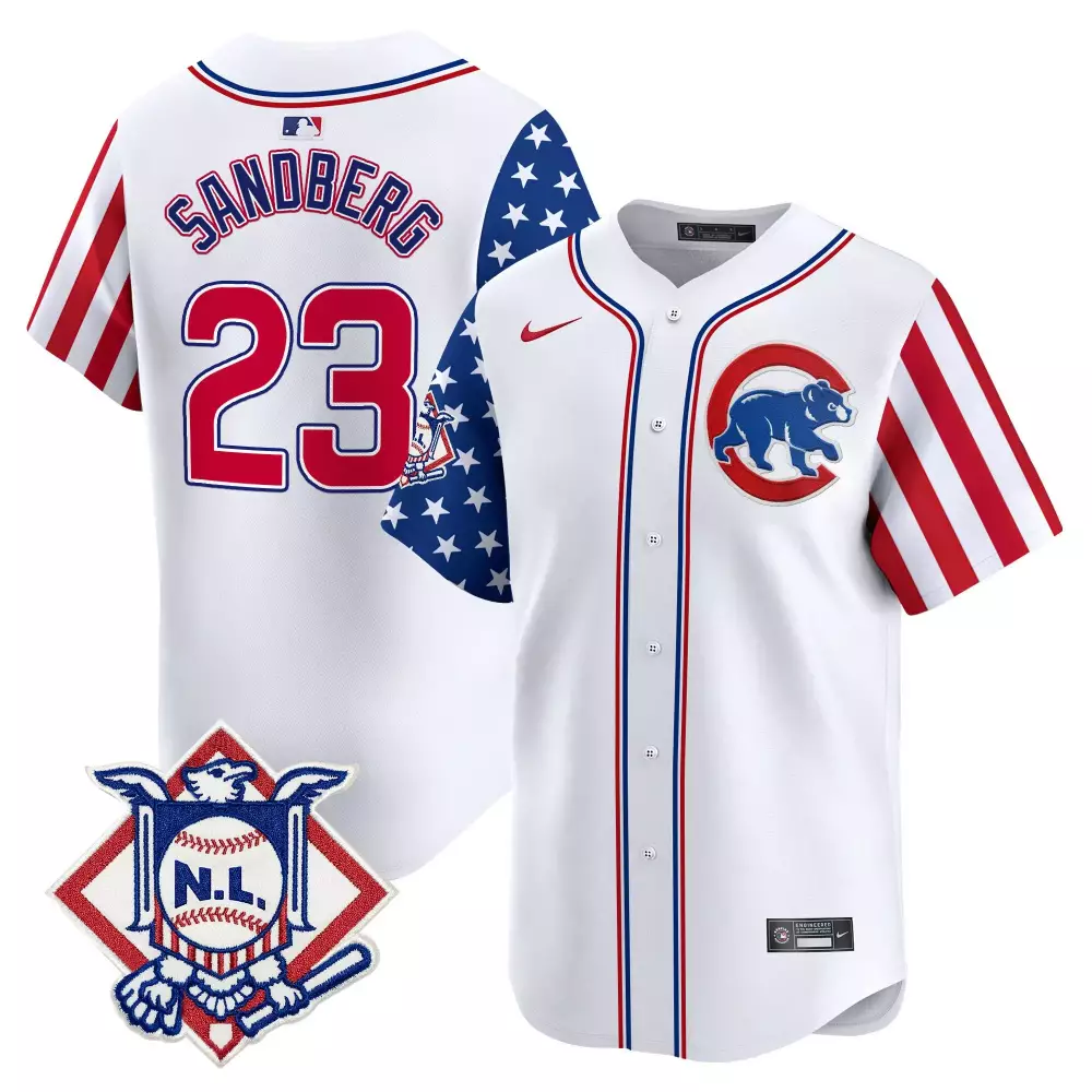 ryne sandberg white mens chicago cubs 2024 fourth of july vapor premier limited jersey all stitched