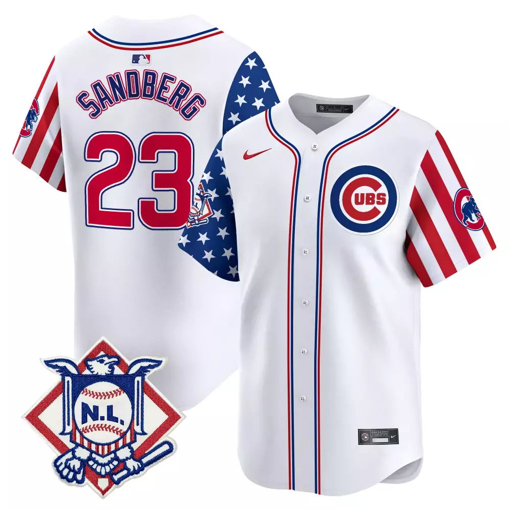 ryne sandberg white mens chicago cubs 2024 fourth of july vapor premier limited jersey all stitched