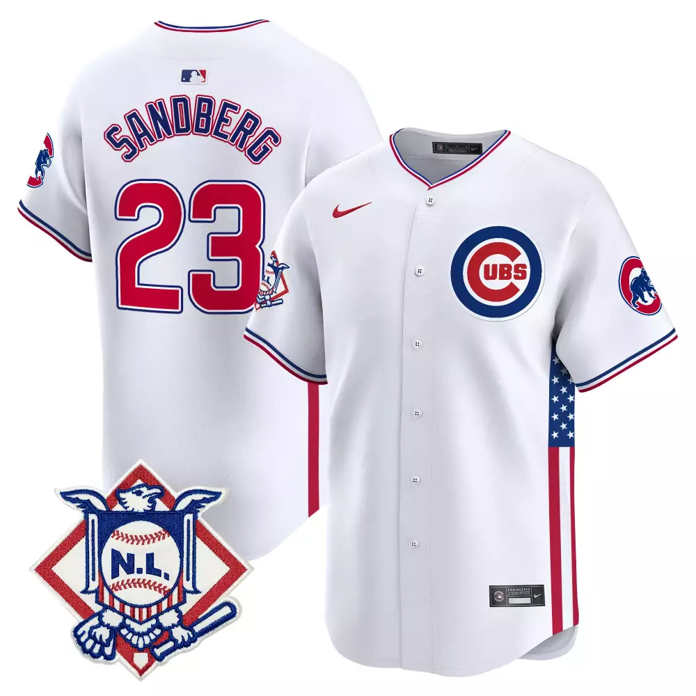 ryne sandberg white mens chicago cubs 2024 fourth of july vapor premier limited jersey all stitched