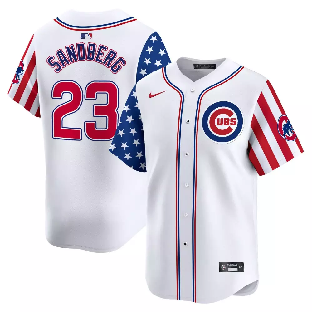 ryne sandberg white mens chicago cubs 2024 fourth of july vapor premier limited jersey all stitched