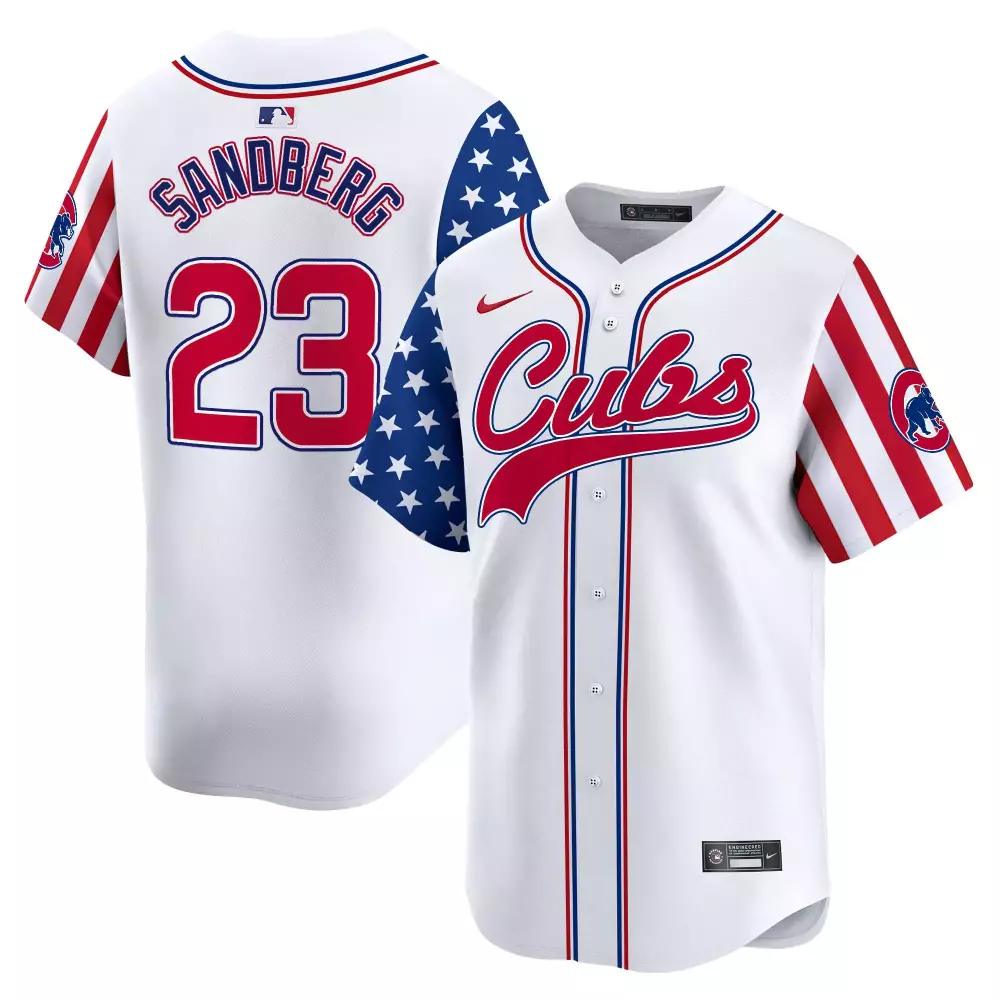 ryne sandberg white mens chicago cubs 2024 fourth of july vapor premier limited jersey all stitched