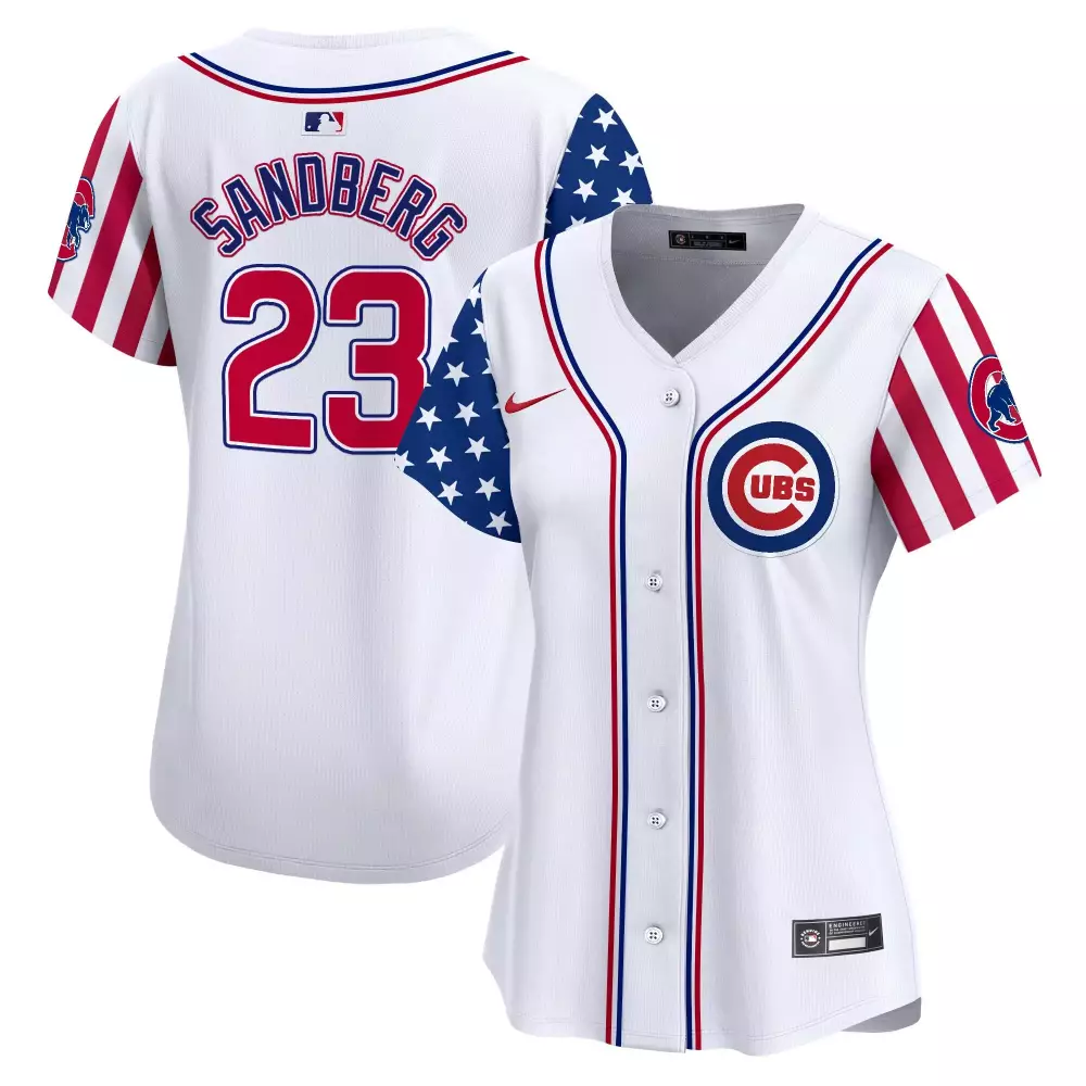 ryne sandberg white unisex chicago cubs halloween skull pile vapor premier limited jersey printed