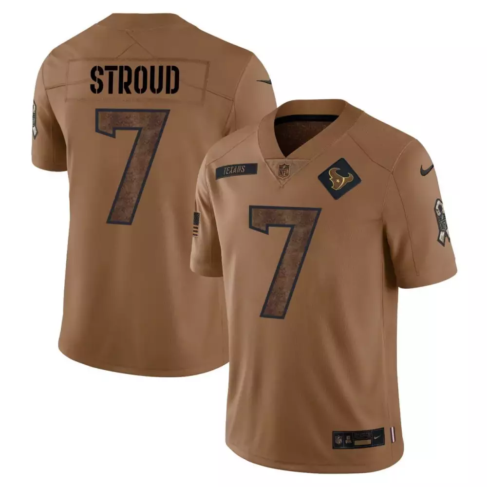 salute men cj stroud 7 houston texans salute jersey all stitched