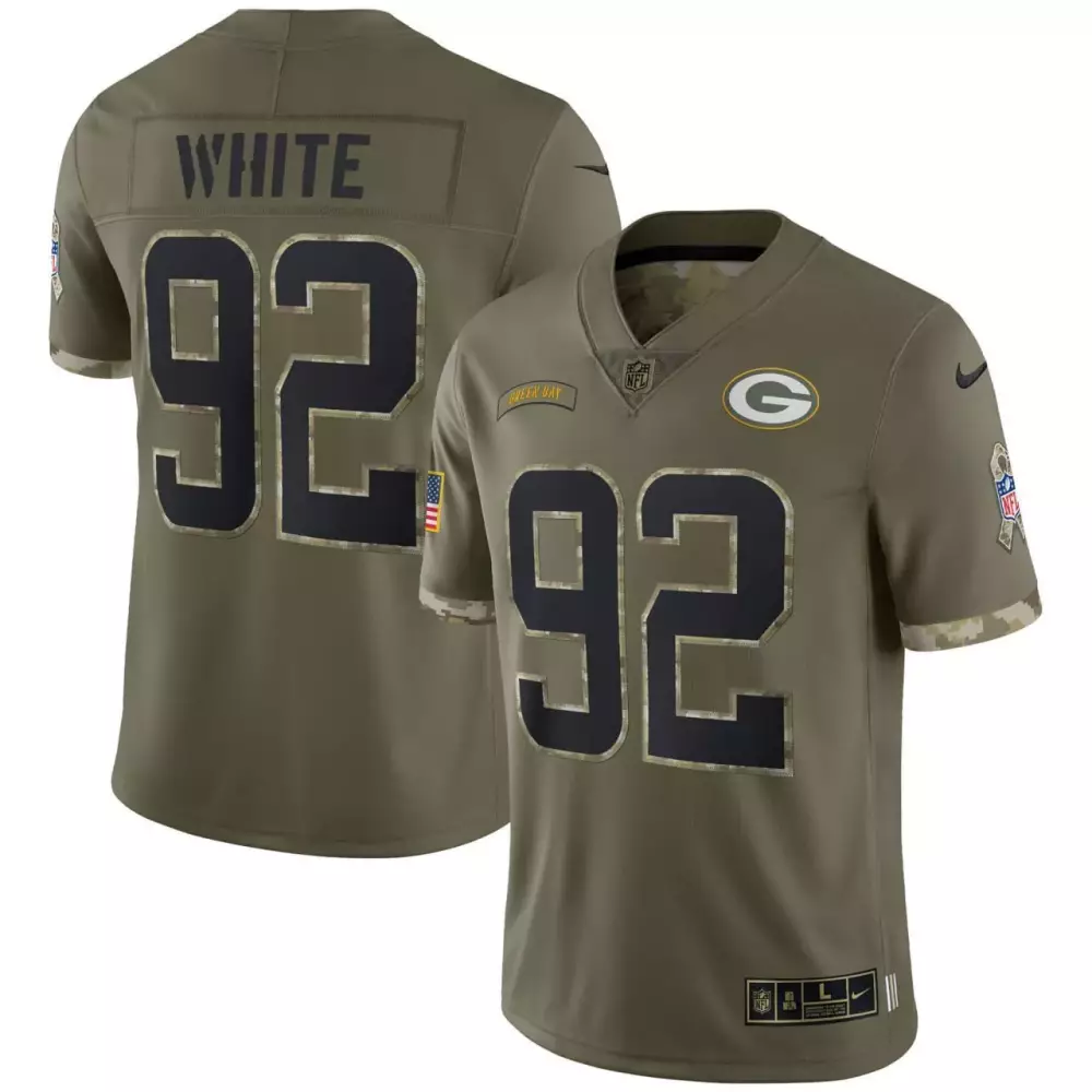 salute to service men reggie white green bay packers 2023 salute to service limited jersey all stitched