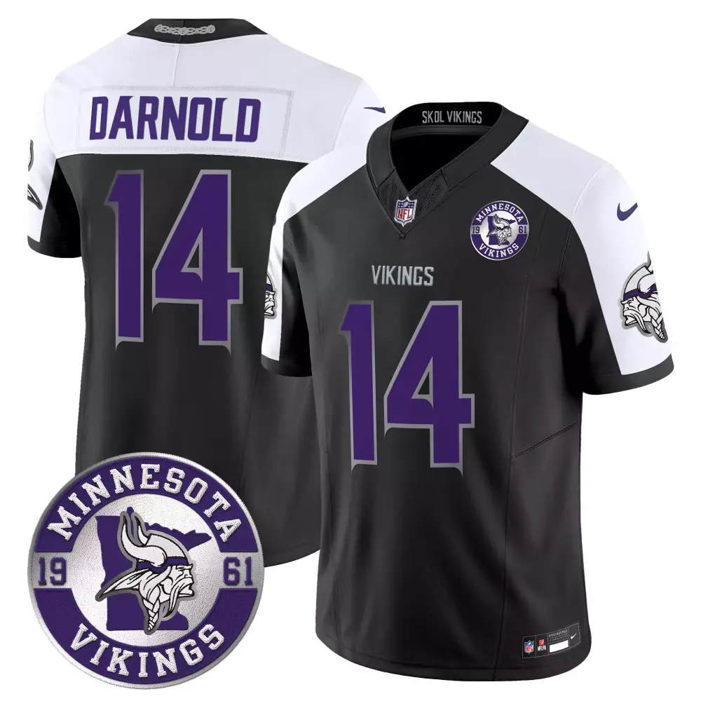 sam darnold air force mens minnesota vikings 2024 salute to service establishment year patch vapor limited jersey all st