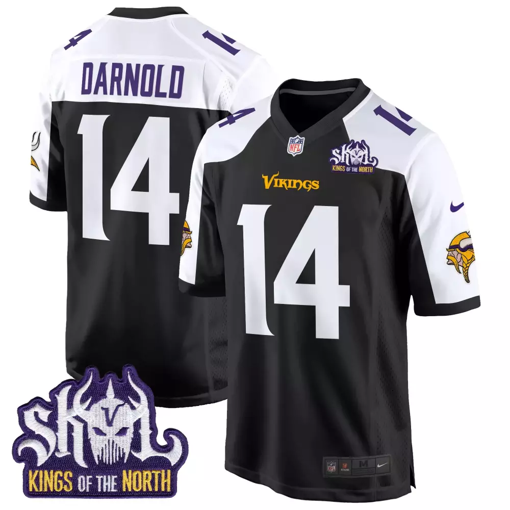 sam darnold black alternate mens minnesota vikings 2024 vapor limited jersey v2 est 1961 patch all stitched