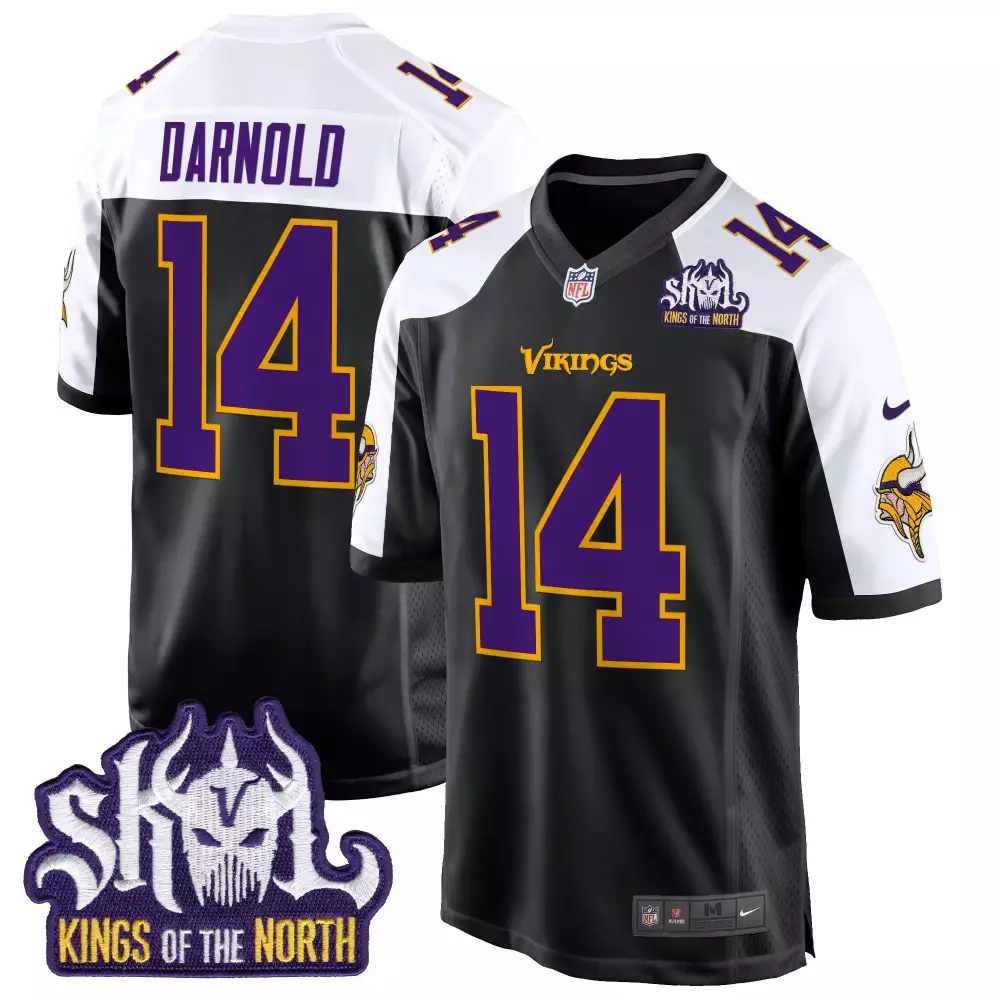 sam darnold black alternate mens minnesota vikings 2024 vapor limited jersey v2 est 1961 patch all stitched