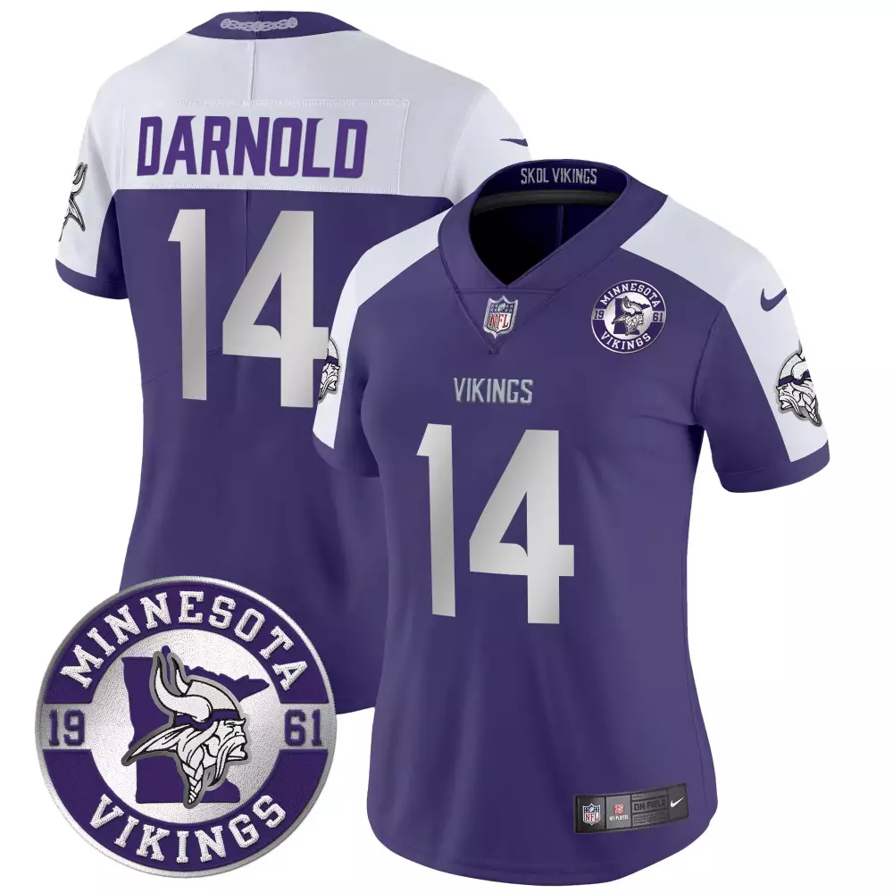 sam darnold purple alternate mens minnesota vikings king of the north patch throwback vapor limited jersey v2 all stitch