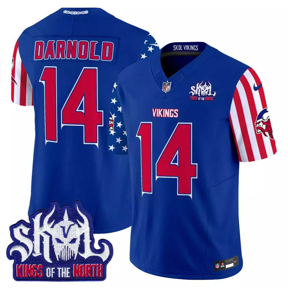 sam darnold royal mens vikings american style vapor limited jersey all stitched