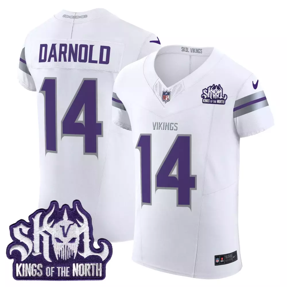sam darnold white limited womens vikings 2024 winter warrior skol patch vapor limited jersey all stitched