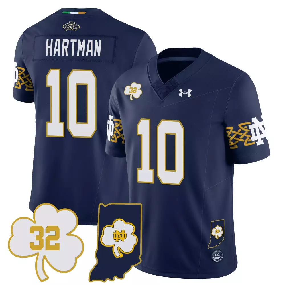 sam hartman green mens notre dame fighting irish vapor limited jersey indiana map all stitched