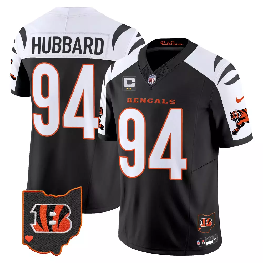 sam hubbard alternate mens cincinnati bengals 2024 gold vapor limited jersey all stitched