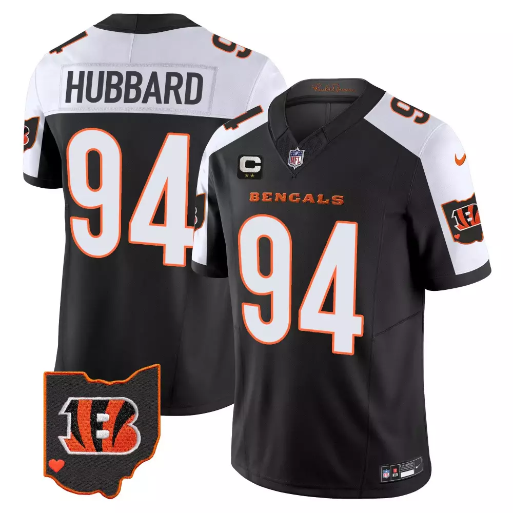sam hubbard alternate mens cincinnati bengals 2024 gold vapor limited jersey all stitched