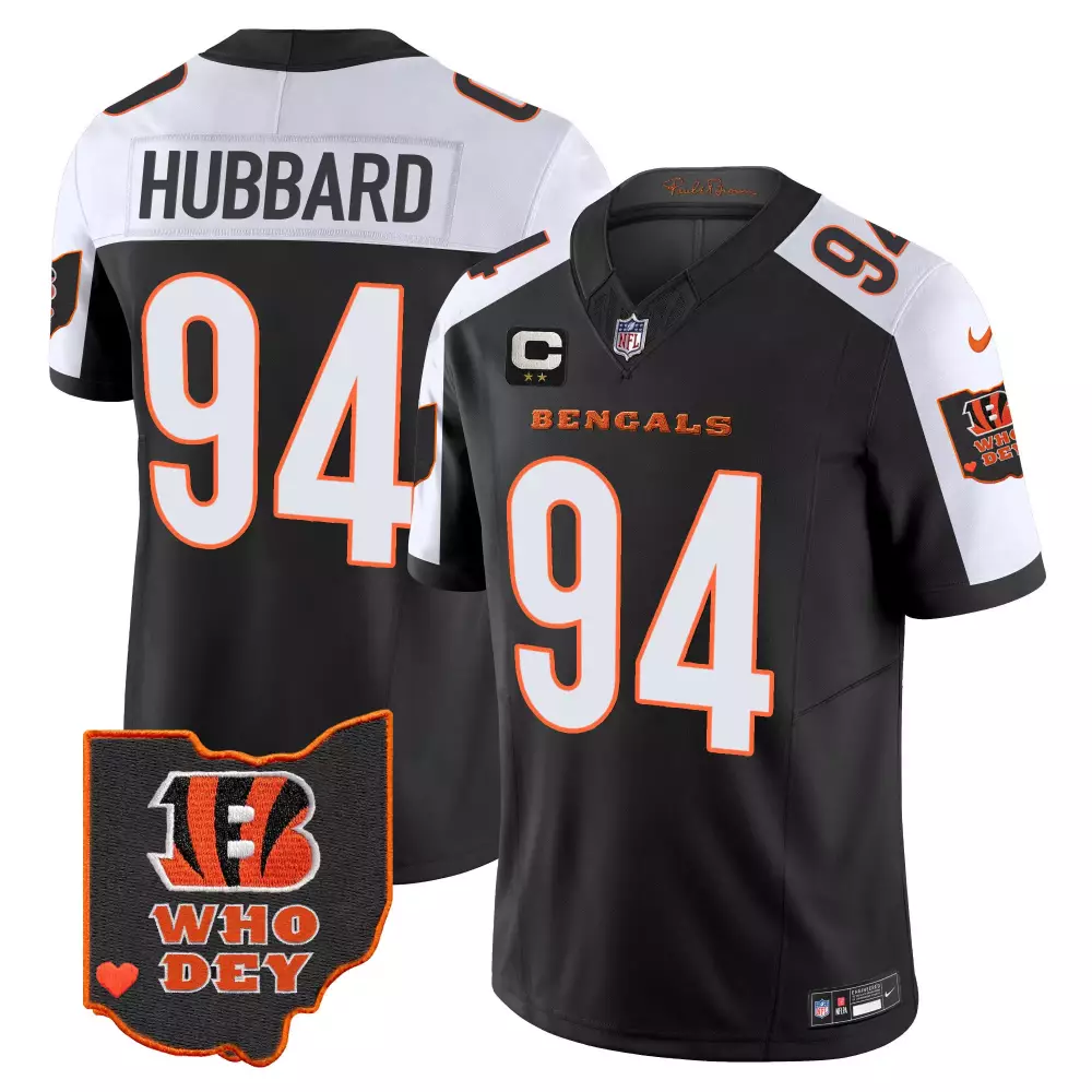sam hubbard alternate mens cincinnati bengals ohio patch vapor limited jersey v2 all stitched
